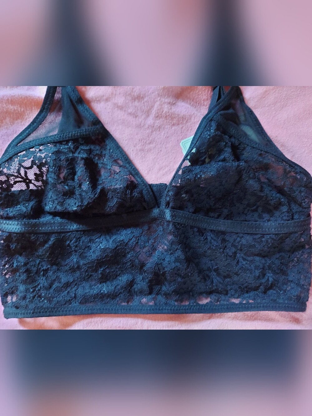 Forever 21 Black Sheer Lace Bralette